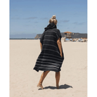 Sand Cloud Sand Cloud Classic Stripe Hooded Poncho Beach Towell -Black SCS22PON003BLKOS Sand Cloud Classic Stripe Hooded Poncho Beach Towell -Black Splash Swimwear