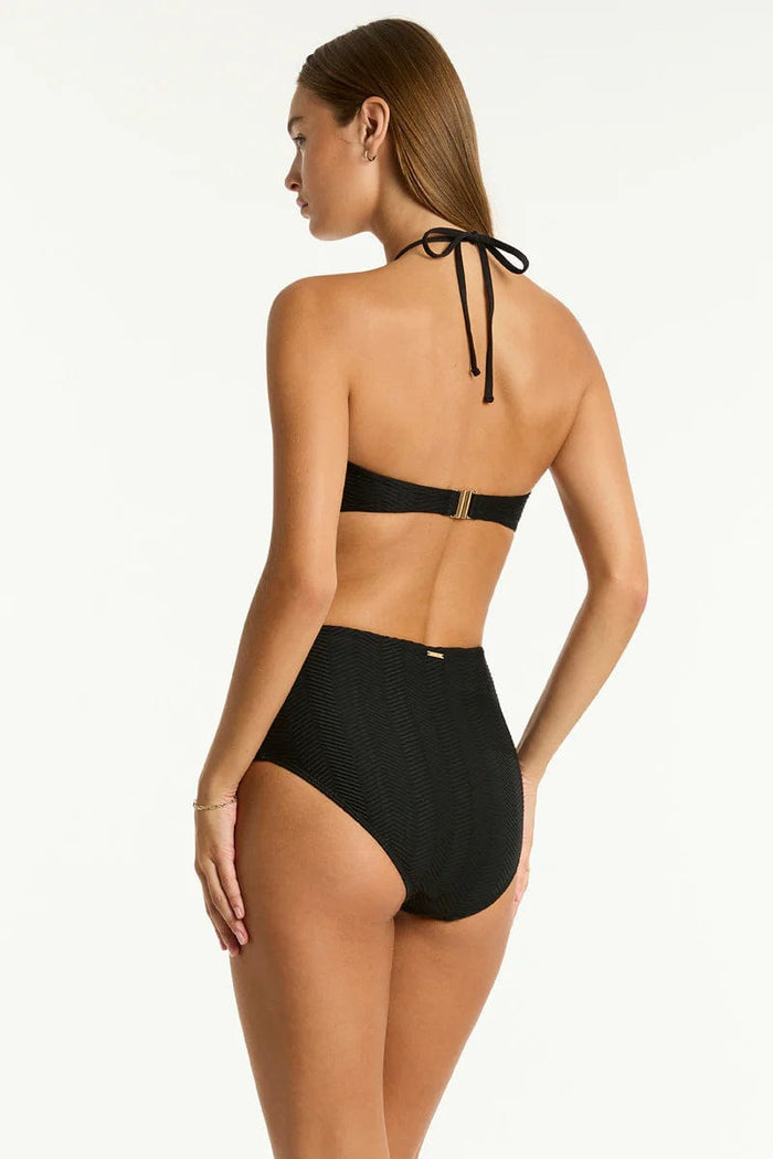 Sea Level Caracus Ring Bandeau - Black Sea Level Caracus Ring Bandeau Splash Swimwear Bikini Tops