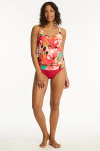 Sea Level Tankini Tops Cascade Blouson Tank Multifit Singlet Sea Level Lotus Cross Front One Piece