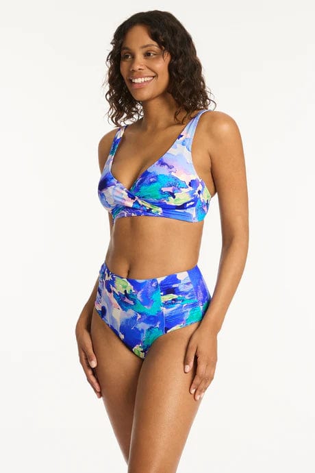 Cascade Cross Front Multifit Bra Top - Sea Level - Splash Swimwear  - Bikini Tops, Jun24, new, sea level, Womens, womens swim - Splash Swimwear 