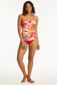 Sea Level Cascade Cross Front Multifit Singlet Top Sea Level Lotus Cross Front One Piece Splash Swimwear Tankini Tops