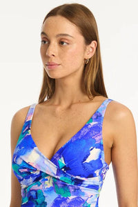 Sea Level Tankini Tops Cascade Cross Front Multifit Singlet Top Sea Level Lotus Cross Front One Piece