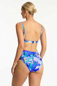 Cascade High Waist Gathered Side Pant - Sea Level - Splash Swimwear  - bikini bottoms, Jun24, new, sea level, Womens, womens swim - Splash Swimwear 