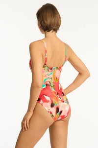 Sea Level One Pieces Cascade Twist Front Multifit One Piece Sea Level Lotus Cross Front One Piece