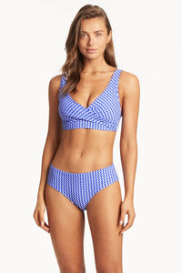 Sea Level Checkmate Mid Bikini Pant - Cobalt Shop Australian Swimwear Brands: Checkmate Mid Bikini Pant - Cobalt | Sea Level - Australian Swimwear Brand | Splash Swimwear Splash Swimwear Cheeky Bikini Bottoms