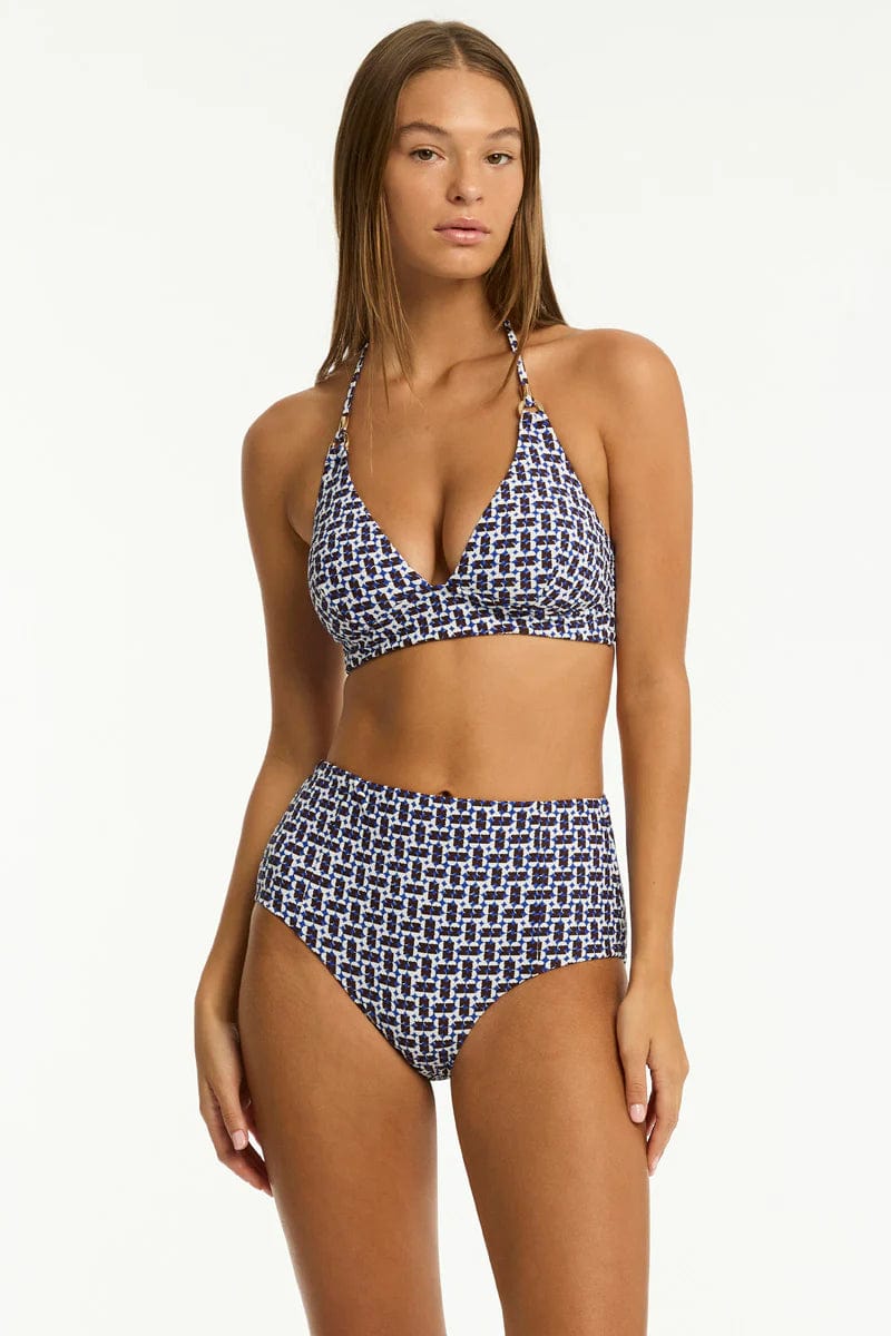 Sea Level Coast Panelled High Waist Pant - Cobalt Sea Level Coast Panelled High Waist Pant - Cobalt Splash Swimwear Bikini Bottoms