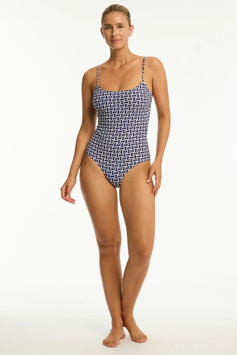 Sea Level Coast Scoop Neck One Piece - Cobalt Sea Level Coast Scoop Neck One Piece - Cobalt Splash Swimwear One Pieces