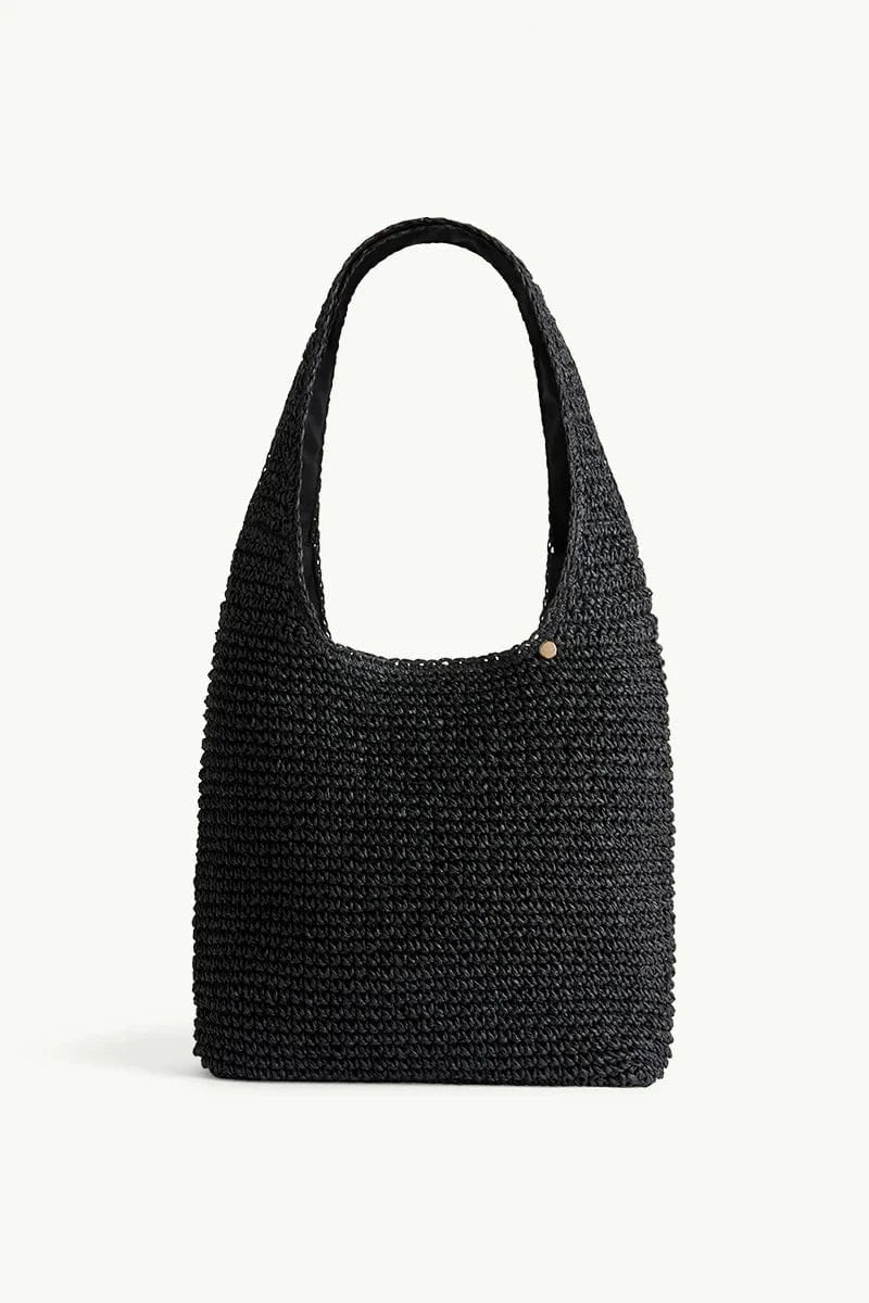 Sea Level Crochet Slouch Beach Bag SL8156AC Sea Level Crochet Slouch Beach Bag Splash Swimwear Black 9347760661111