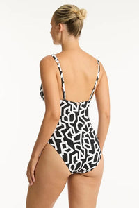 Sea Level Deco Longline Tri One Piece - Black Sea Level Deco Longline Tri One Piece - Black Splash Swimwear One Pieces