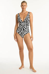 Sea Level Deco Longline Tri One Piece - Black Sea Level Deco Longline Tri One Piece - Black Splash Swimwear One Pieces