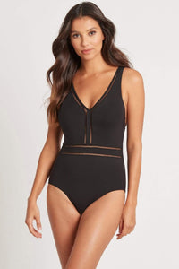 Sea Level Essentials Spliced Multifit Waisted One Piece Splash Swimwear One Pieces