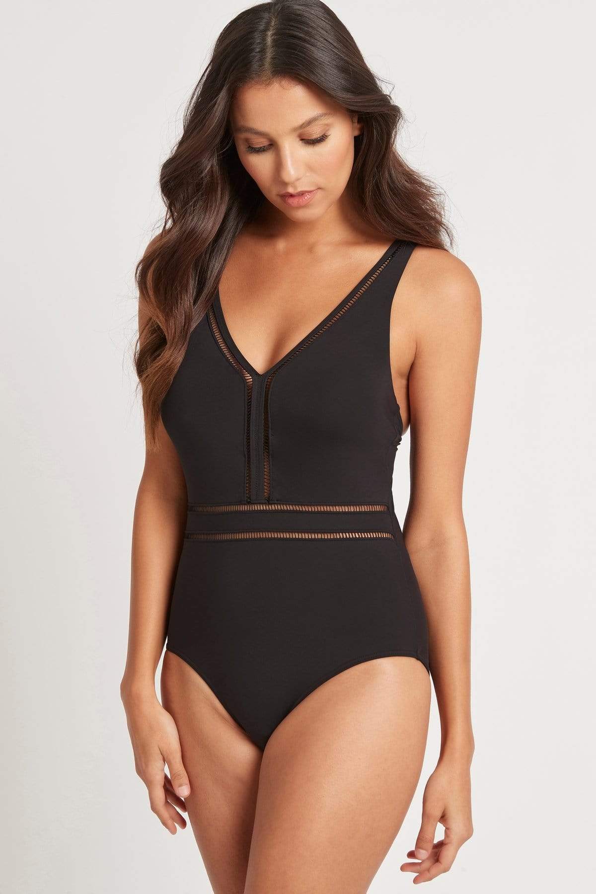 Sea Level Essentials Spliced Multifit Waisted One Piece Splash Swimwear One Pieces