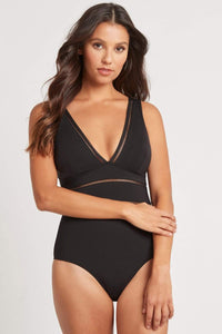 Sea Level Essentials Spliced One Piece Splash Swimwear One Pieces