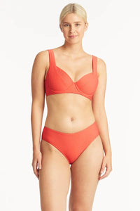 Honeycomb Mid Bikini Bottom - Sea Level - Splash Swimwear  - bikini bottoms, Mar23, Sea Level, Womens - Splash Swimwear 