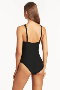 Sea Level Honeycomb Spliced One Piece Sea Level Honeycomb Spliced One Piece Splash Swimwear One Pieces