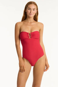 Honeycomb U Bar One Piece - Sea Level - Splash Swimwear  - One Pieces, onepiece, Sea Level, Sept23, Womens - Splash Swimwear 