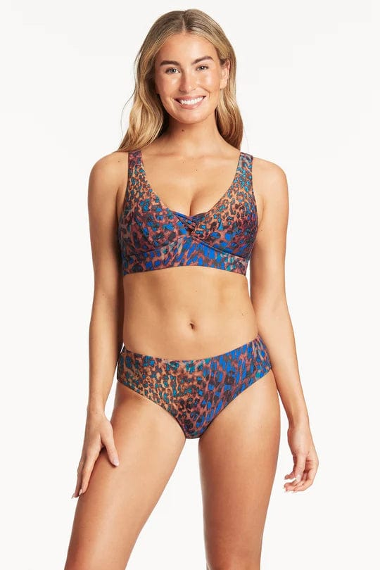 Sea Level Hunter Mid Bikini Pant - Blue Splash Swimwear Bikini Bottoms