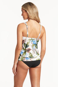 Sea Level Lost Paradise Blouson Tank Multifit Singlet Splash Swimwear Swimwear