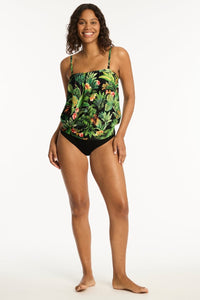 Sea Level Tankini Tops Lotus Blouson Bandeau Tankini Sea Level Lotus Blouson Bandeau Tankini