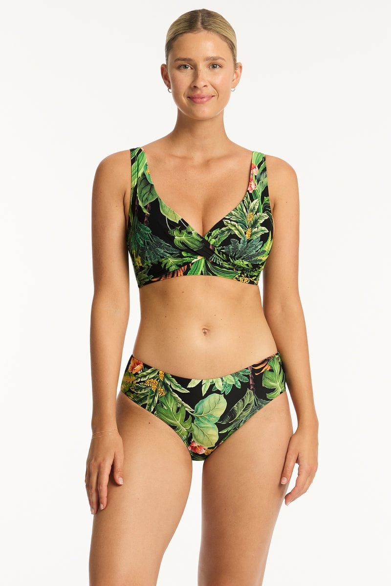 Lotus Cross Front Multifit Bra - Sea Level - Splash Swimwear  - Bikini Tops, May25, sea level, Womens - Splash Swimwear 