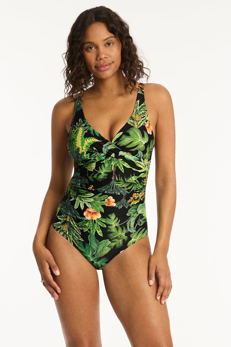 Sea Level One Pieces SL1205LO Black / AU10/US6 Lotus Cross Front One Piece Sea Level Lotus Cross Front One Piece