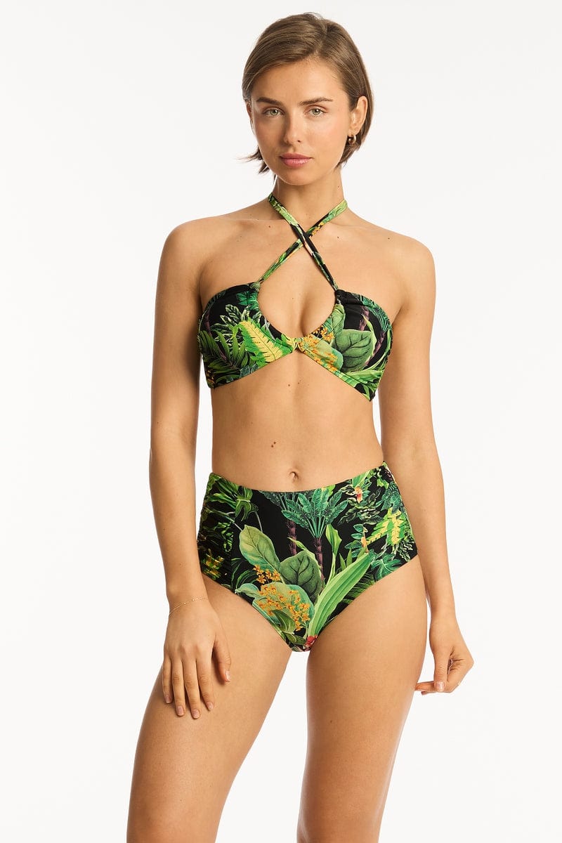 Sea Level Lotus High Waist Gathered Side Pant Sea Level Lotus High Waist Gathered Side Pant Splash Swimwear Bikini Bottoms