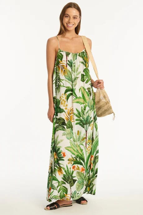 Sea Level Lotus Maxi Sundress - White Sea Level Lotus Mid Bikini Pant Splash Swimwear Dresses