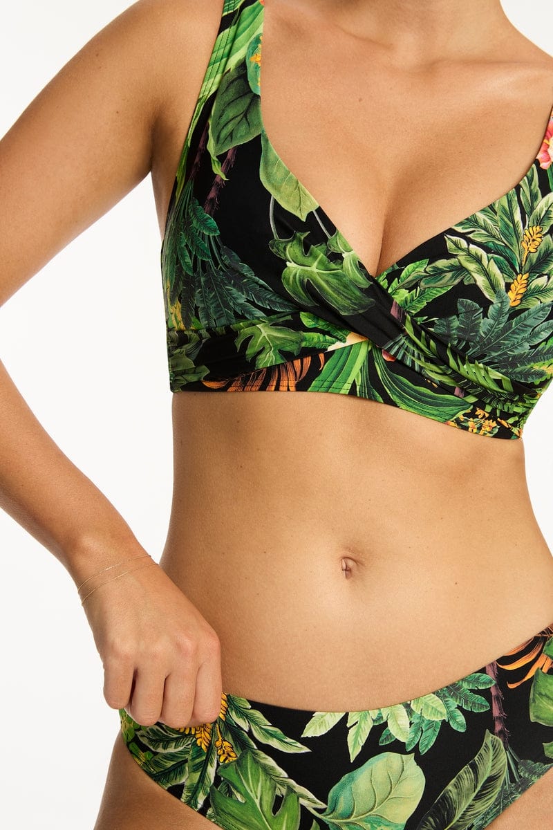 Lotus Mid Bikini Pant - Sea Level - Splash Swimwear  - bikini bottoms, May25, sea level, Womens - Splash Swimwear 