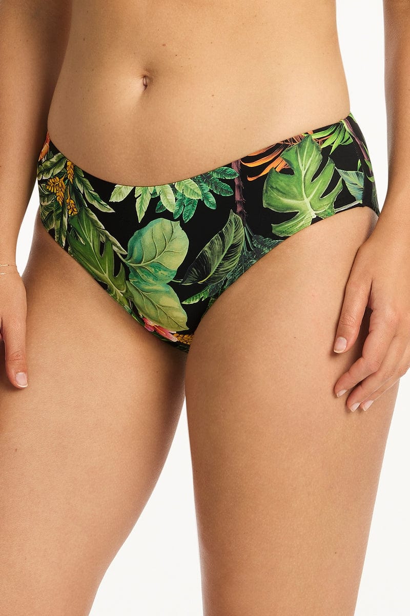 Sea Level Cheeky Bikini Bottoms SL4015LO Black / AU8/US4 Lotus Mid Bikini Pant Sea Level Lotus Mid Bikini Pant