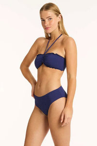 Sea Level Bikini Bottoms Messina Mid Bikini Pant - French Navy