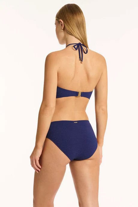 Sea Level Bikini Bottoms Messina Mid Bikini Pant - French Navy