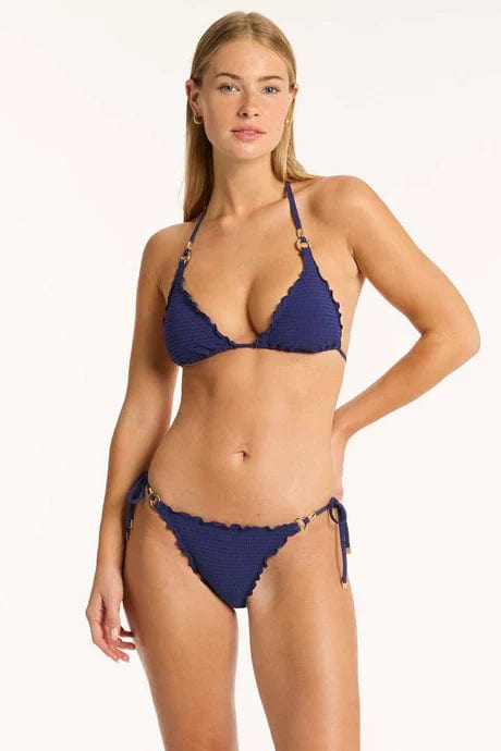 Sea Level Bikini Bottoms Messina Tie Side Pant - French Navy