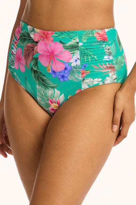 Sea Level Bikini Bottoms Pacifico High Waist Gathered Side Pant Sea Level Pacifico High Waist Gathered Side Pant