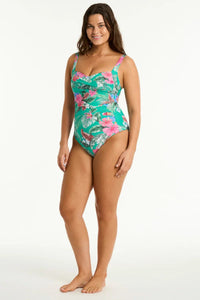 Sea Level Pacifico Twist Front One Piece Sea Level Pacifico Twist Front One Piece Splash Swimwear One Pieces