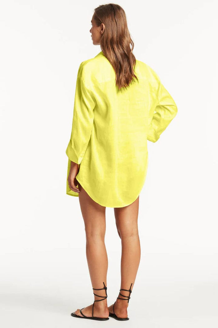 Resort Linen Cover Up - Citrus - Sea Level - Splash Swimwear  - kaftans & cover ups, May23, sea level, Womens - Splash Swimwear 