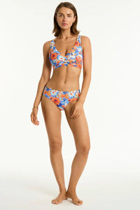 Sea Level Rio Mid Bikini Pant - Iris Sea Level Rio Mid Bikini Pant - Iris Splash Swimwear Bikini Bottoms