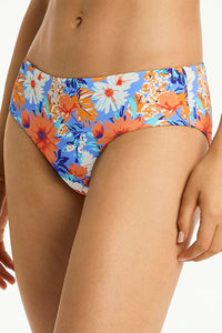 Sea Level Rio Mid Bikini Pant - Iris Sea Level Rio Mid Bikini Pant - Iris Splash Swimwear Bikini Bottoms