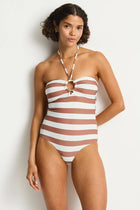 Sea Level Sea Level Amour O Ring Bandeau One Piece SL1144AR Sea Level Amour O Ring Bandeau One Piece Splash Swimwear One Pieces Tan Gradient / AU8/US4 9347760778253