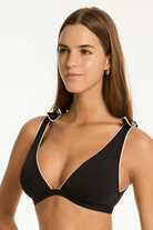 Sea Level Sea Level Babylon Bow Tie Plunge Top - Black Sea Level Babylon Bow Tie Plunge Top - Black Splash Swimwear