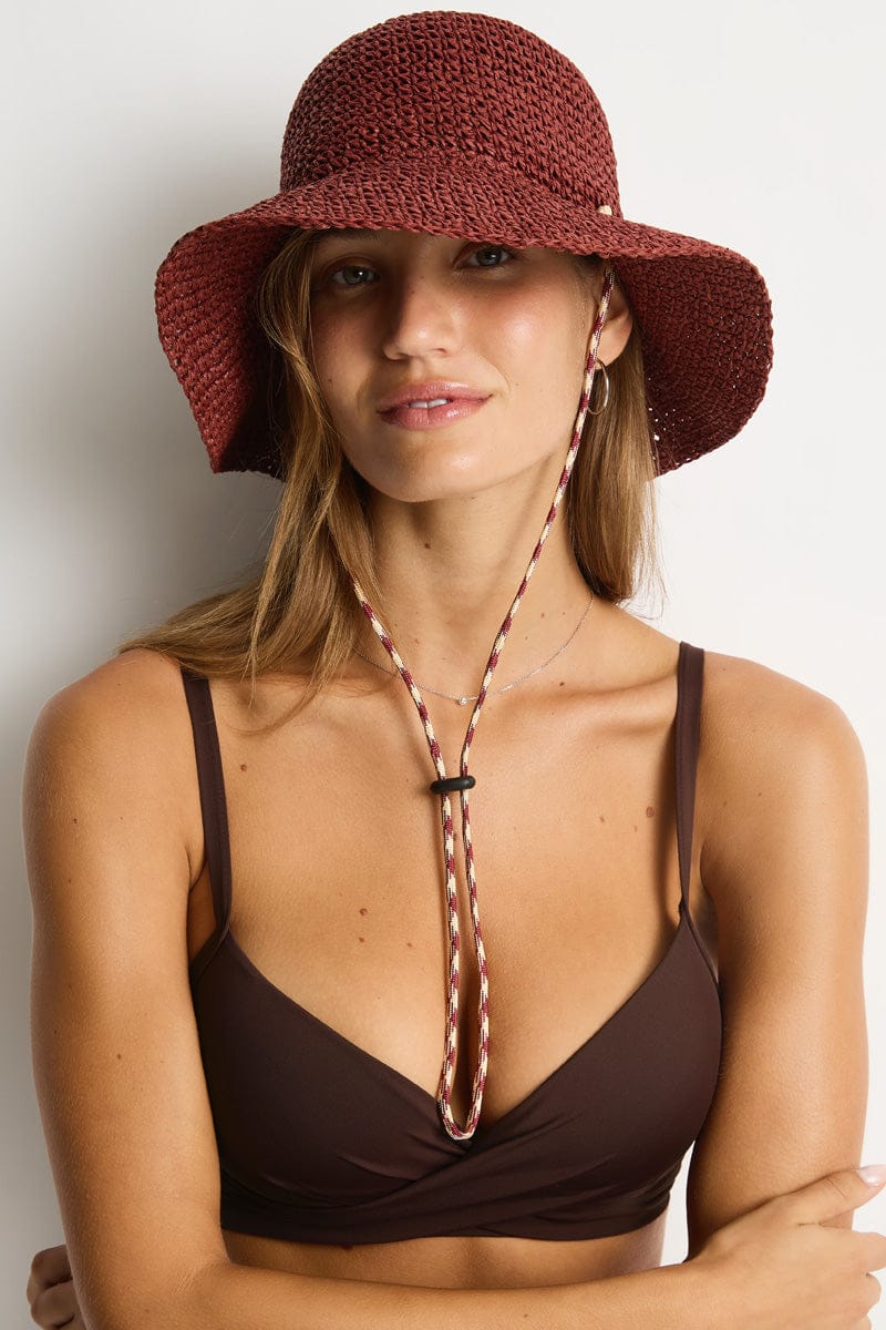 Sea Level Sea Level Beach Accessories Drift Beach Hat - Terracotta SL8183AC-OS Sea Level Beach Accessories Drift Beach Hat - Terracotta Splash Swimwear Hats O/S 9362733003798