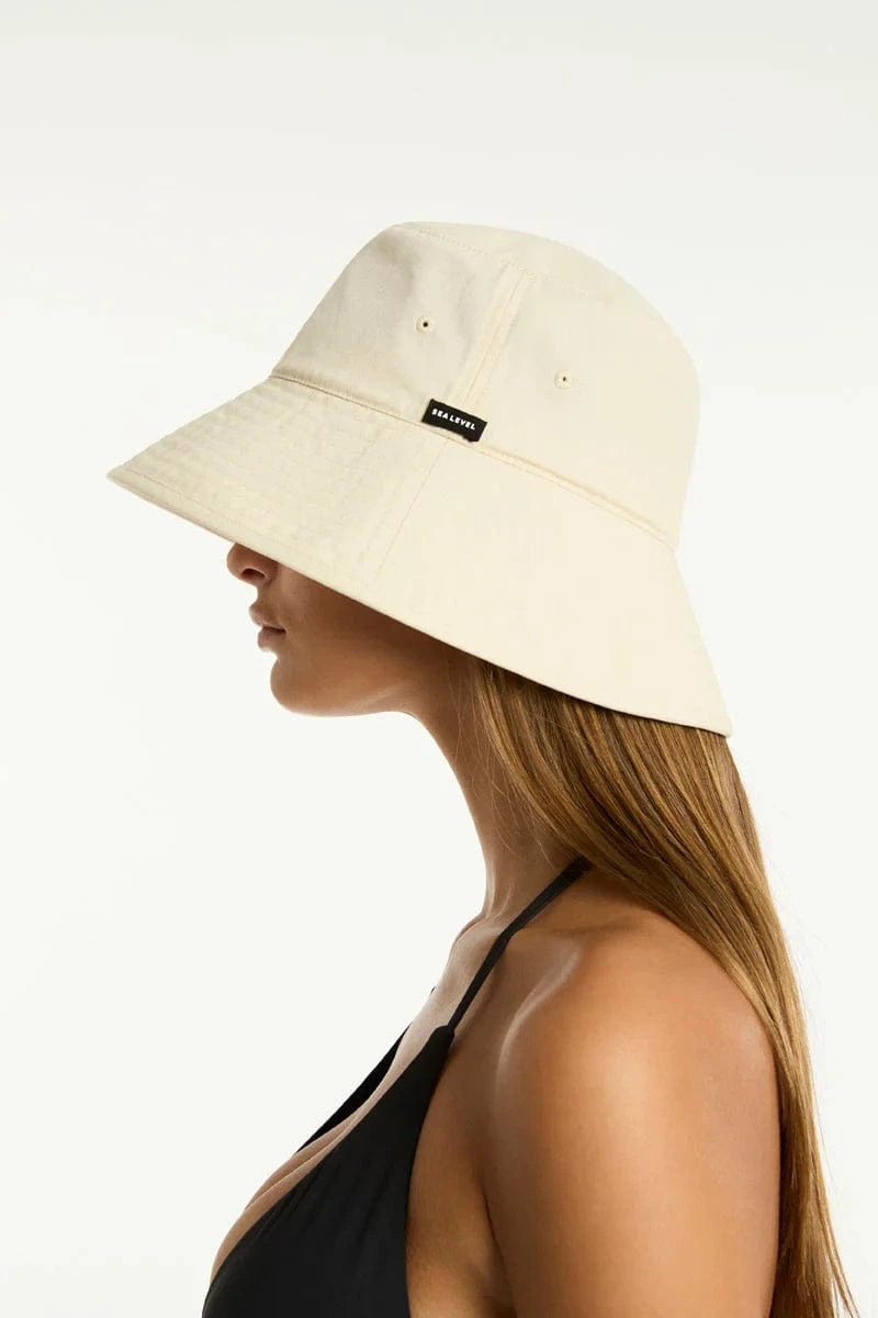 Sea Level Sea Level Canvas Bucket Hat - Ivory SL8157AC Sea Level Canvas Bucket Hat - Ivory Splash Swimwear Hats O/S