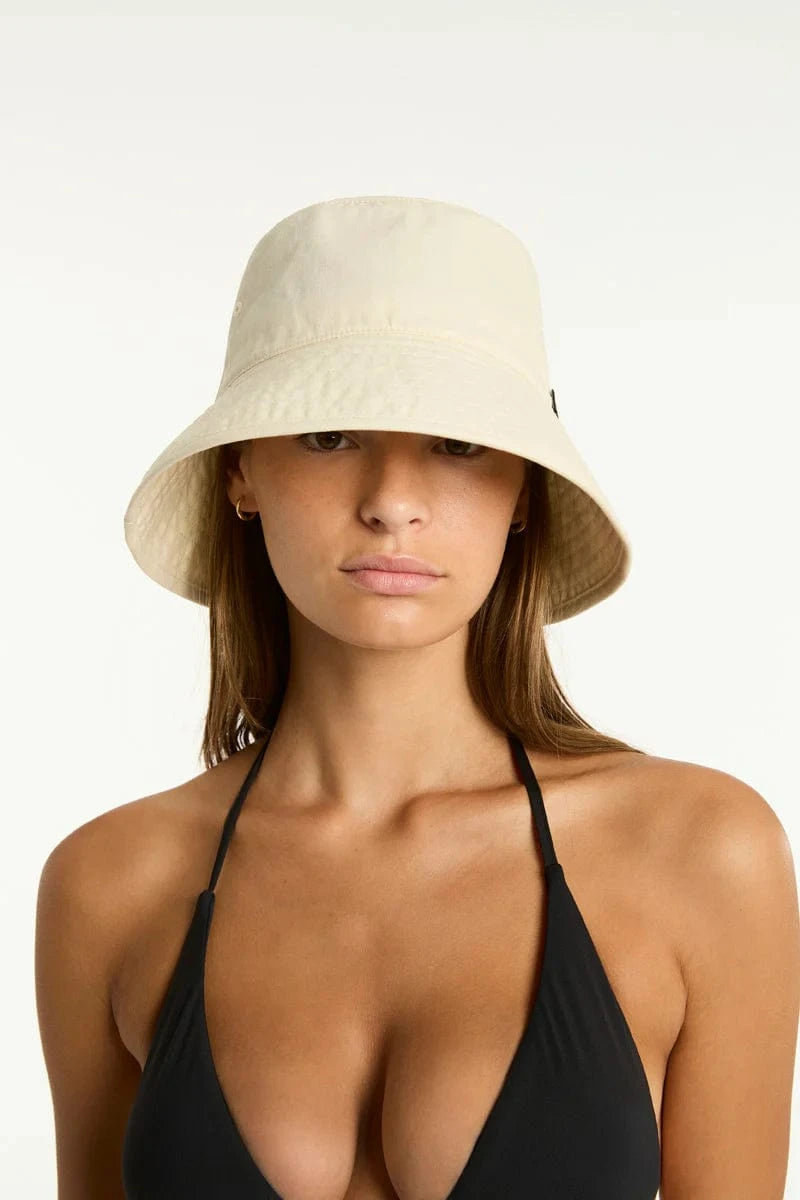 Sea Level Sea Level Canvas Bucket Hat - Ivory SL8157AC Sea Level Canvas Bucket Hat - Ivory Splash Swimwear Hats O/S