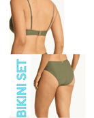 Sea Level Sea Level Caracus Balconette Bra Top & Mid Bikini Pant Set - Khaki Sea Level Caracus Balconette Bra Top & Mid Bikini Pant Set Splash Swimwear Bikini Set AU10/US6 1000029853