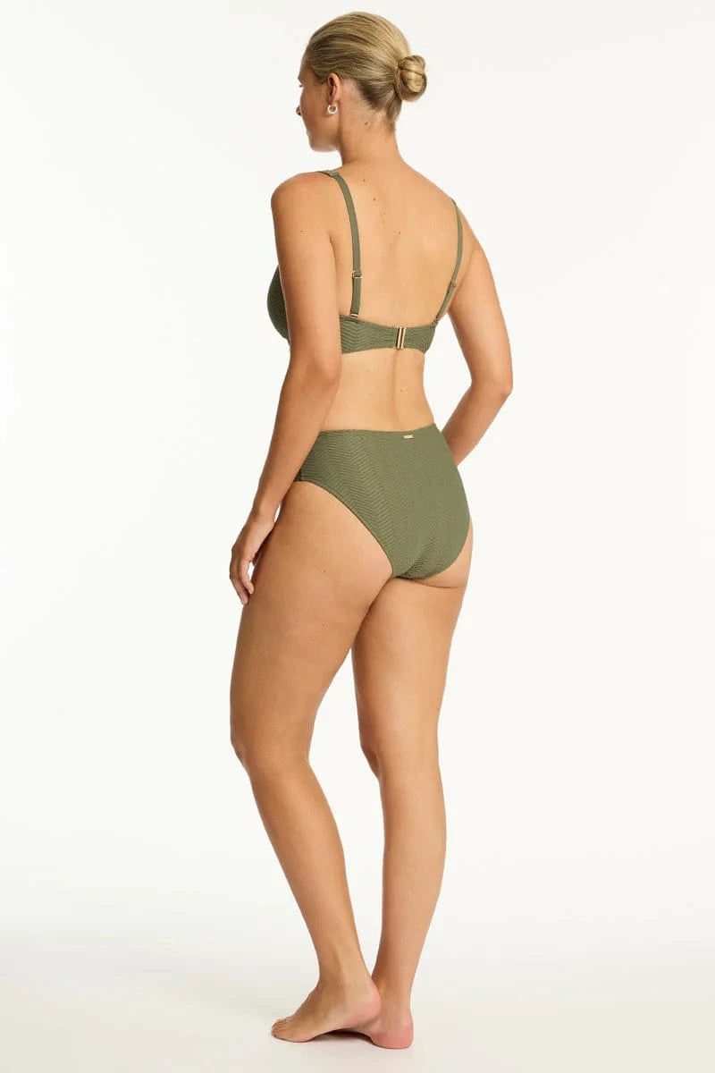 Sea Level Sea Level Caracus Cross Front Multifit Bra Top - Khaki Sea Level Caracus Cross Front Multifit Bra Top - Khaki Splash Swimwear Bikini Tops