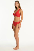 Sea Level Sea Level Caracus Cross Front Multifit Bra Top - Spice Red Sea Level Caracus Cross Front Multifit Bra Top - Spice Red Splash Swimwear Bikini Tops