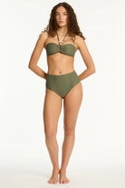 Sea Level Sea Level Caracus Panelled High Waist Pant - Khaki Sea Level Caracus Panelled High Waist Pant - Khaki Splash Swimwear Bikini Bottoms