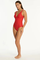 Sea Level Sea Level Caracus Scoop Back Panel Line One Piece - Spice Red Sea Level Caracus Scoop Back Panel Line One Piece - Spice Red Splash Swimwear One Pieces