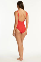 Sea Level Sea Level Caracus Scoop Back Panel Line One Piece - Spice Red Sea Level Caracus Scoop Back Panel Line One Piece - Spice Red Splash Swimwear One Pieces