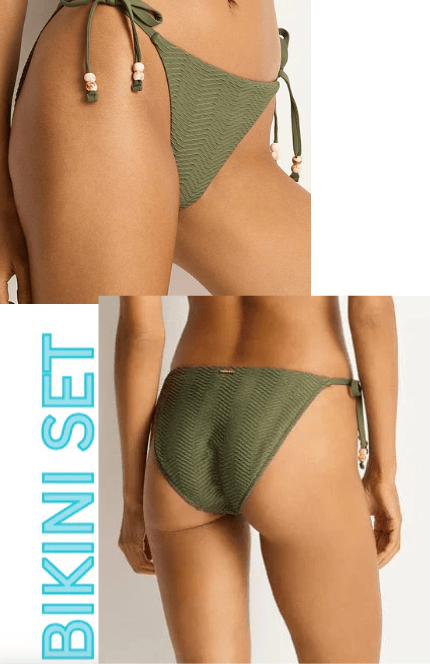Sea Level Sea Level Caracus Tri Halter Top & Tie Side Pant Set - Khaki Sea Level Caracus Tri Halter Top & Tie Side Pant Set - Khaki Splash Swimwear Bikini Set AU12/US8