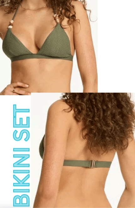Sea Level Sea Level Caracus Tri Halter Top & Tie Side Pant Set - Khaki Sea Level Caracus Tri Halter Top & Tie Side Pant Set - Khaki Splash Swimwear Bikini Set AU12/US8